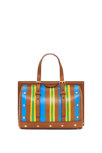 Hand Painted Doctor G Bag in Cognac Leather
