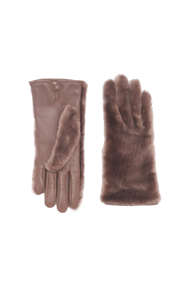 Eglantina Gloves in Mocha Shearling