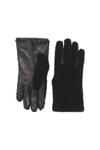 Eglantina Gloves in Black Shearling