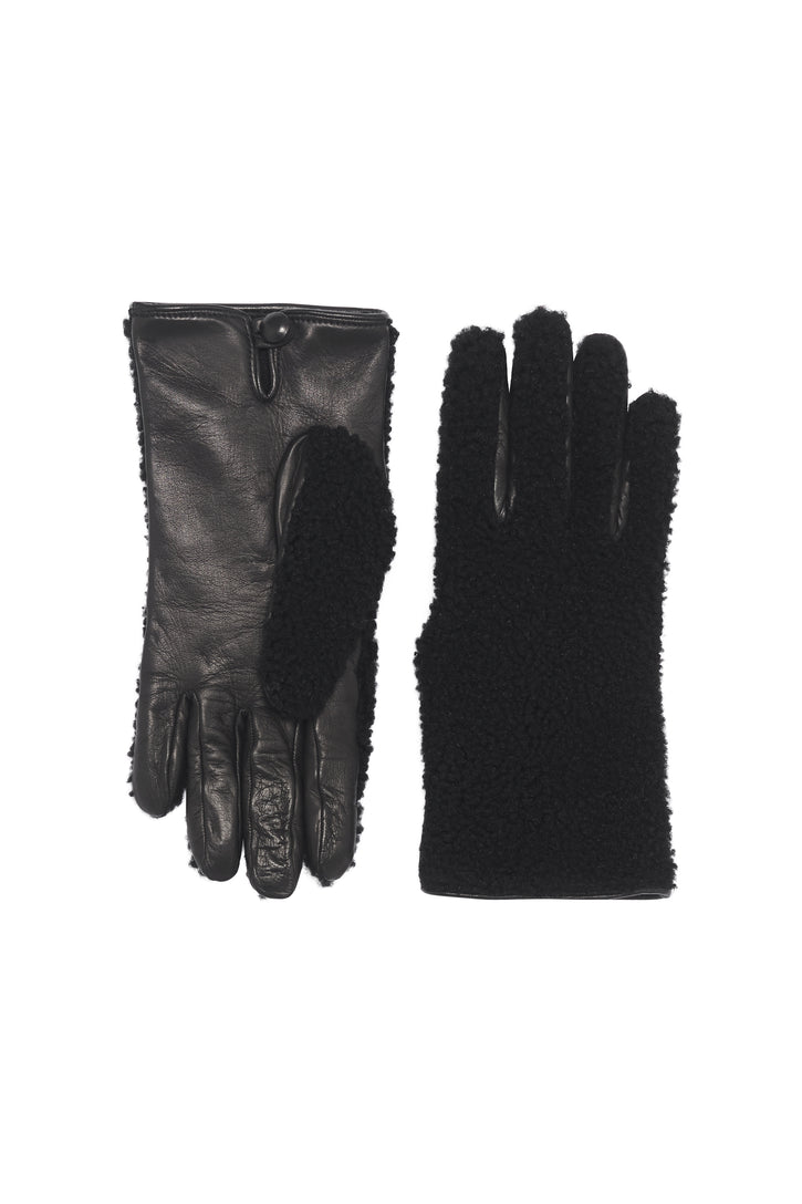 Eglantina Gloves in Black Shearling