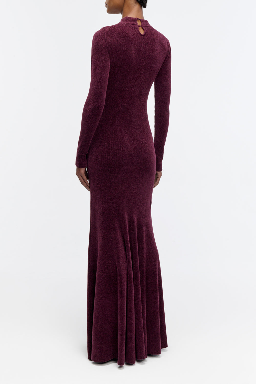 Oreads Knit Dress in Plum Silk