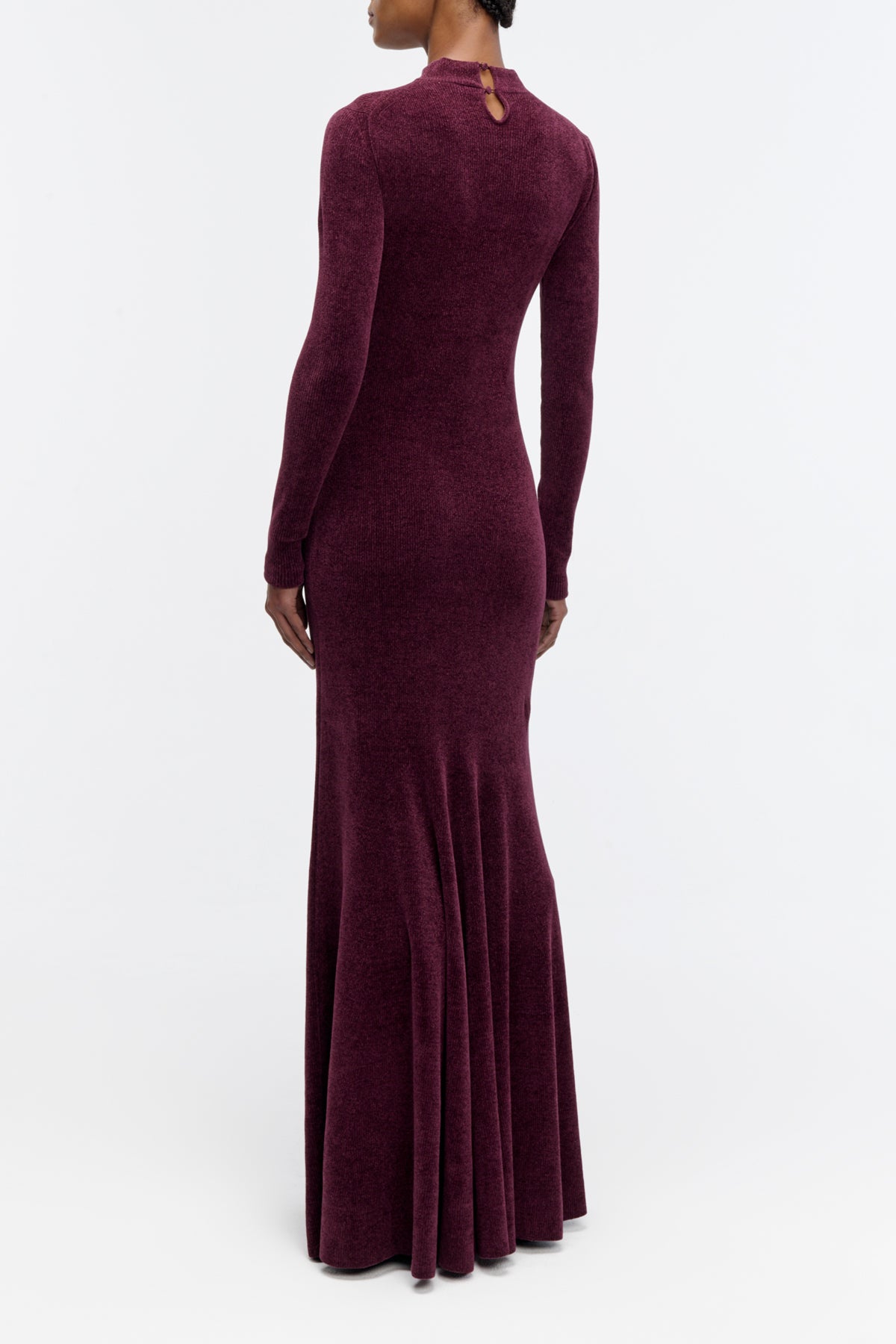 Oreads Knit Dress in Plum Silk