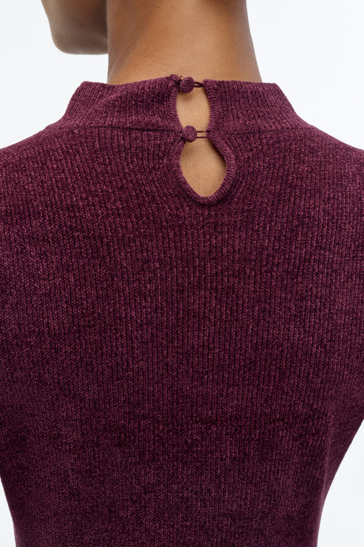 Oreads Knit Dress in Plum Silk