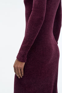Oreads Knit Dress in Plum Silk