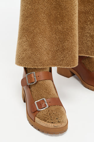 Anima Knit Socks in Mid Camel Silk