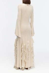 Bloomsbury Knit Dress in Ivory Silk