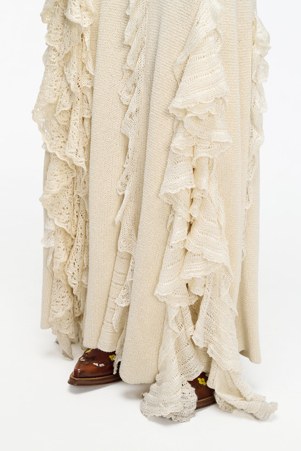 Bloomsbury Knit Dress in Ivory Silk