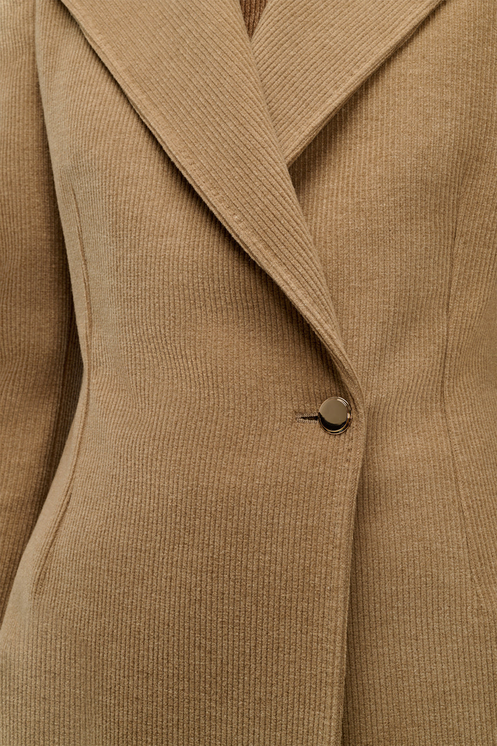 Lewis Blazer in Camel Cashmere Wool Corduroy