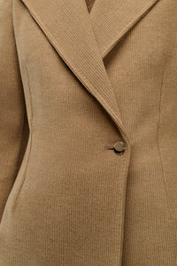 Lewis Blazer in Camel Cashmere Wool Corduroy