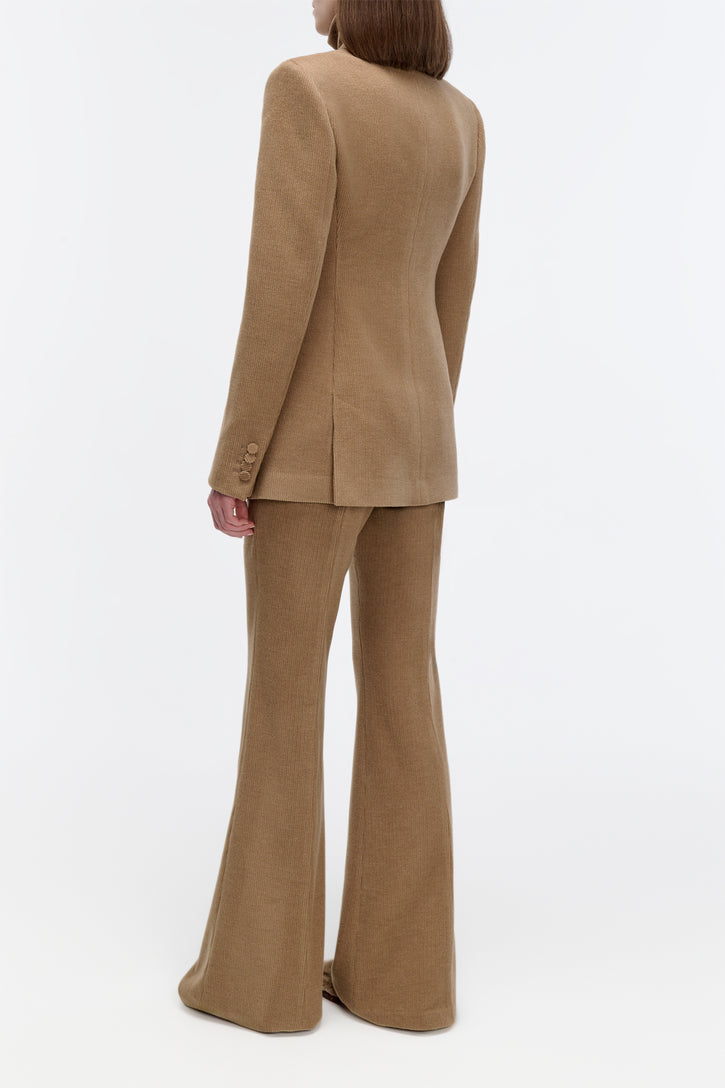 Lewis Blazer in Camel Cashmere Wool Corduroy