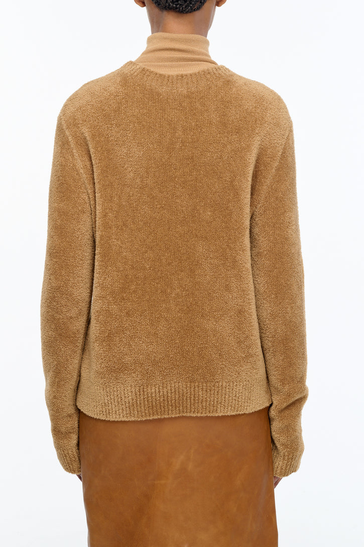 Imber Knit Sweater in Mid Camel Silk