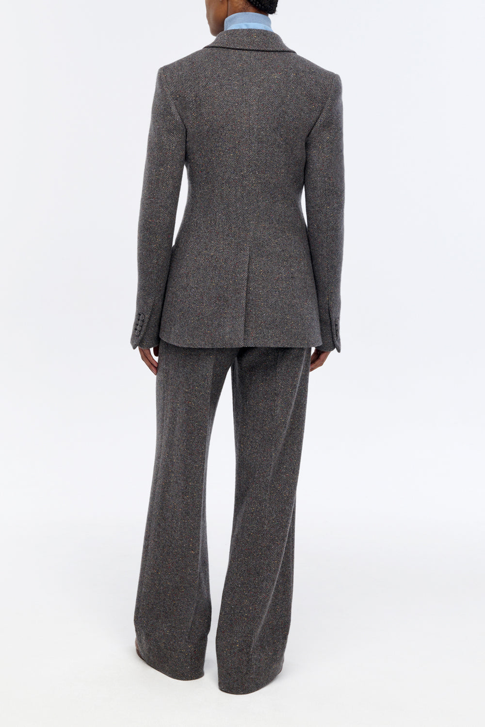 Leiva Blazer in Charcoal Multi Cashmere