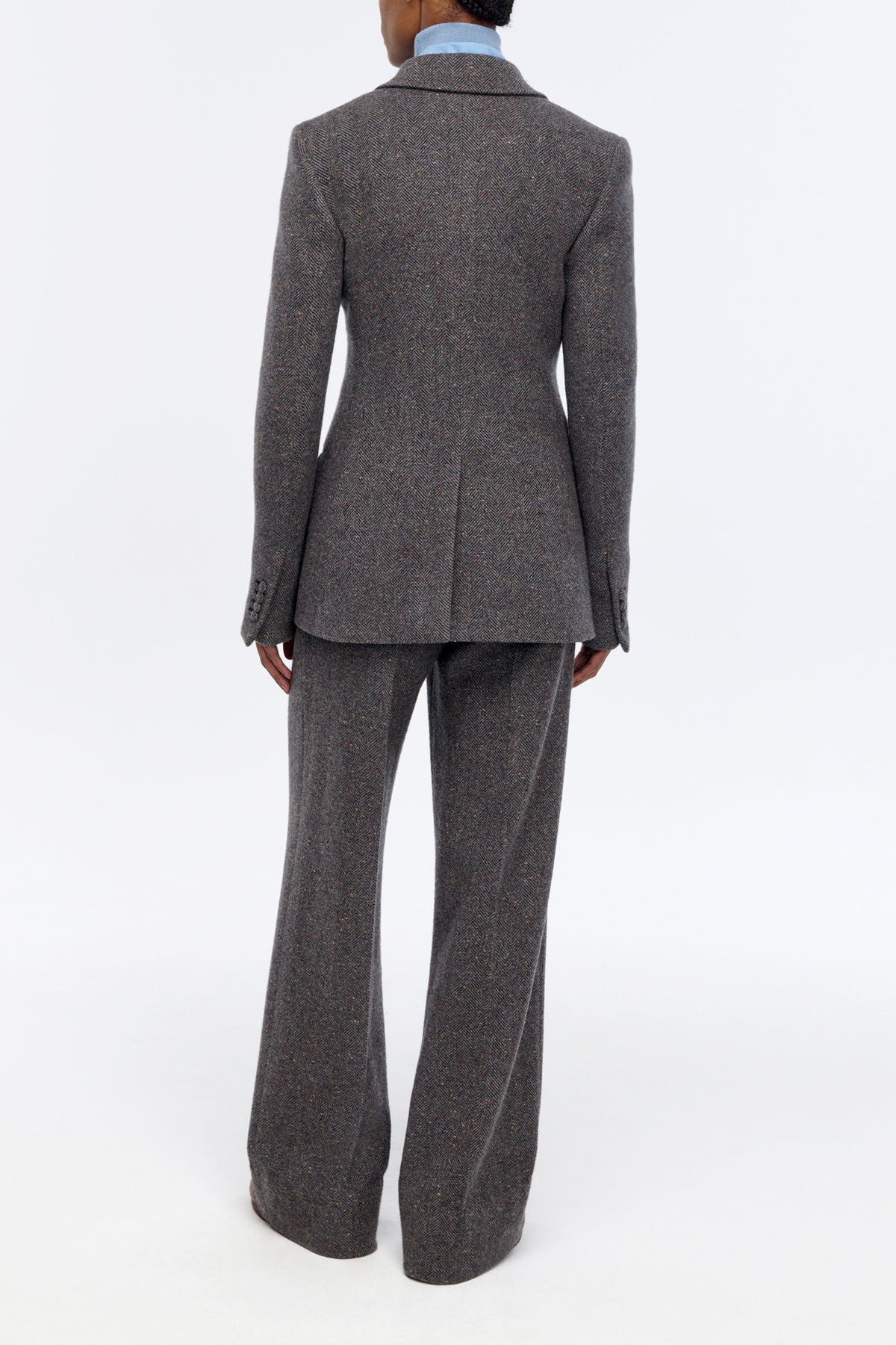 Leiva Blazer in Charcoal Multi Cashmere
