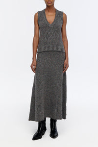 Cresset Vest in Charcoal Multi Cashmere