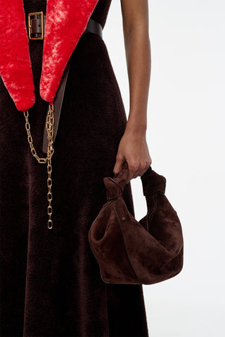 Mini Antonia Bag in Chocolate Suede