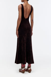 Lady Hall Knit Dress in Chocolate Cashmere Silk