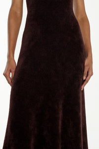 Lady Hall Knit Dress in Chocolate Cashmere Silk
