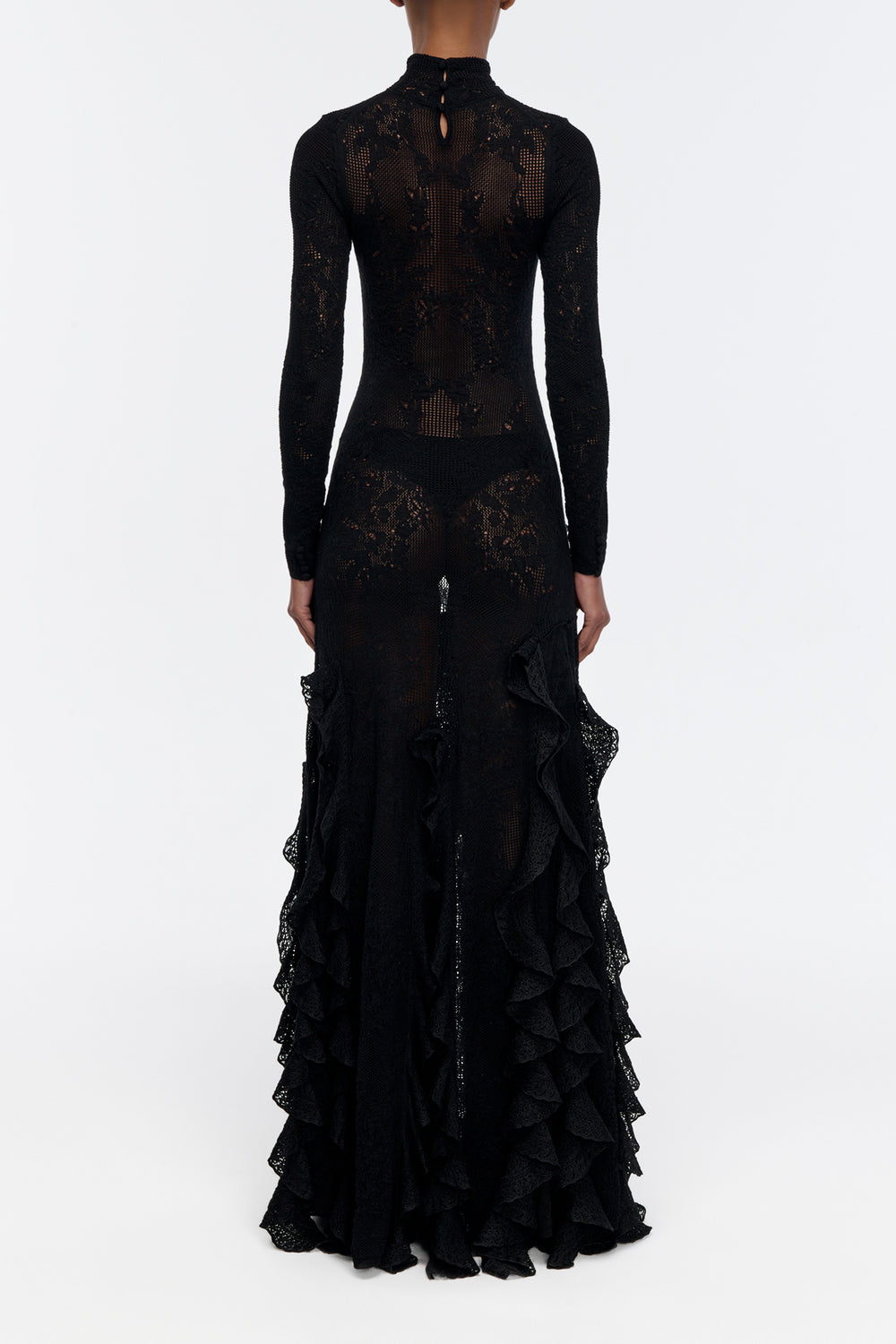 Solway Dress in Black Merino Silk