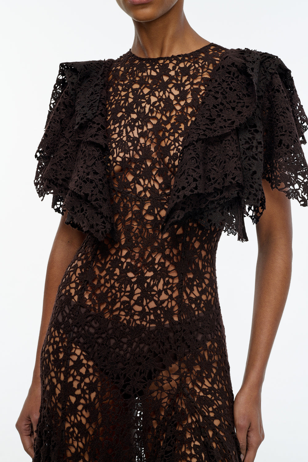 Lulsy Dress in Chocolate Cashmere Lace
