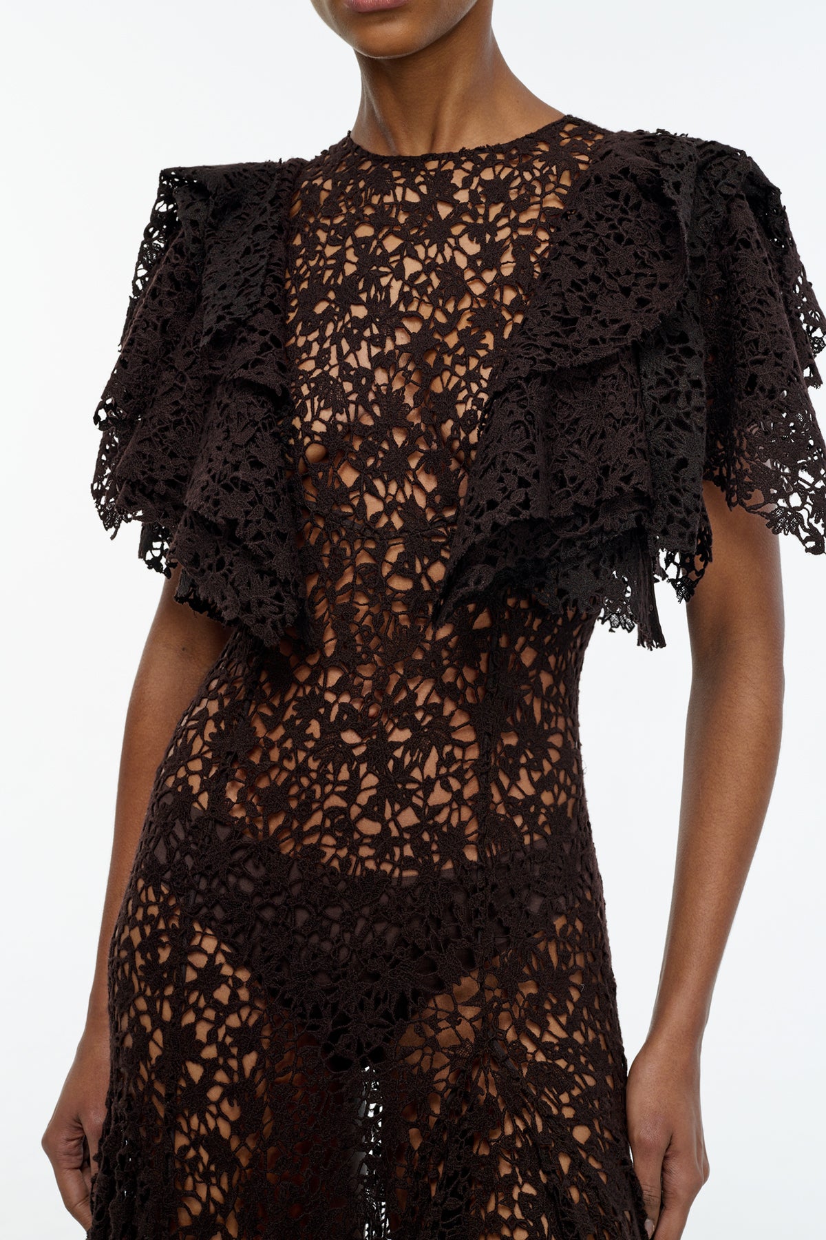 Lulsy Dress in Chocolate Cashmere Lace