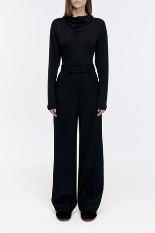 Paget Top in Black Cashmere Jersey