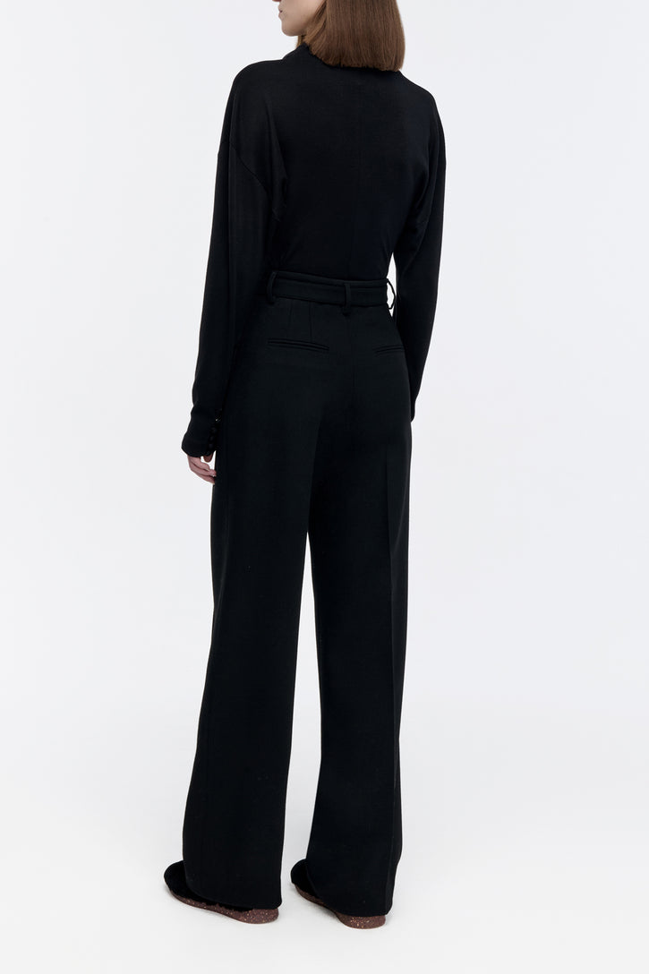 Paget Top in Black Cashmere Jersey