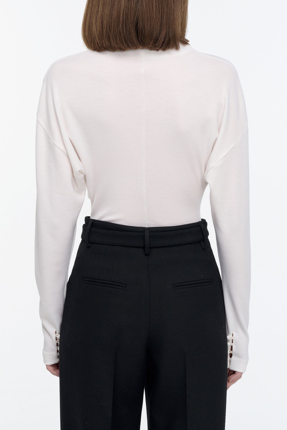 Paget Top in Ivory Cashmere Jersey