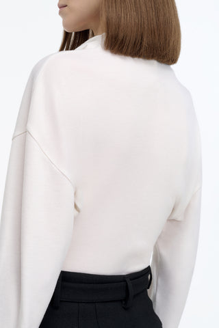 Paget Top in Ivory Cashmere Jersey