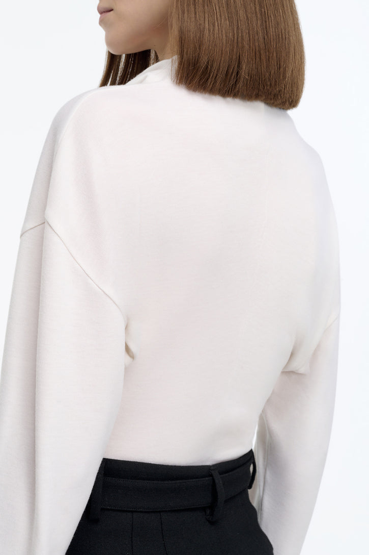 Paget Top in Ivory Cashmere Jersey