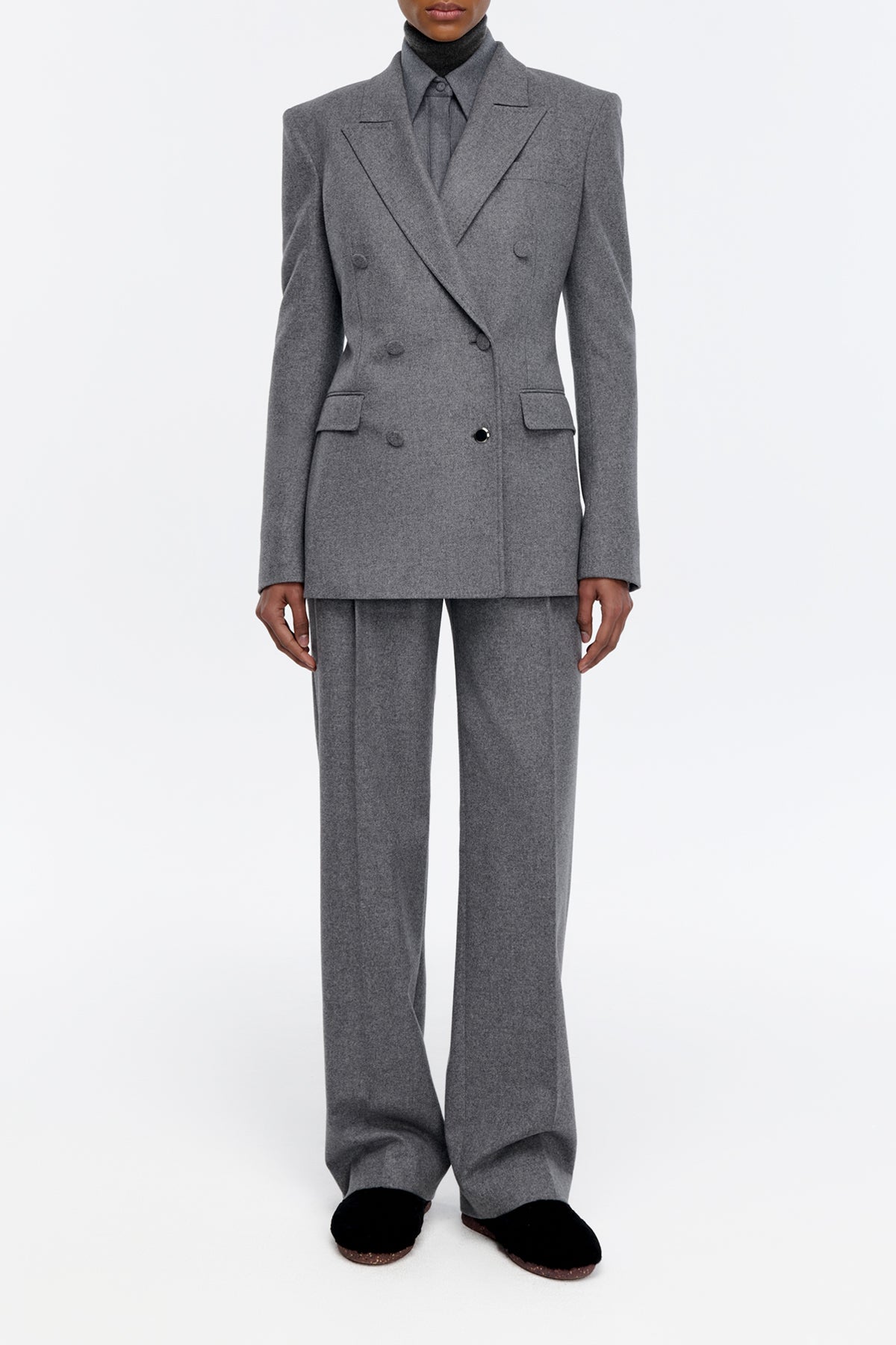 Henge Pant in Smoke Cashmere Wool Flannel