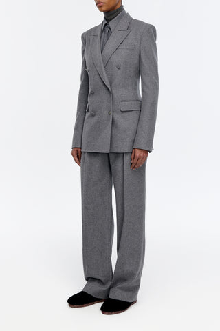 Henge Pant in Smoke Wool Cashmere Flannel