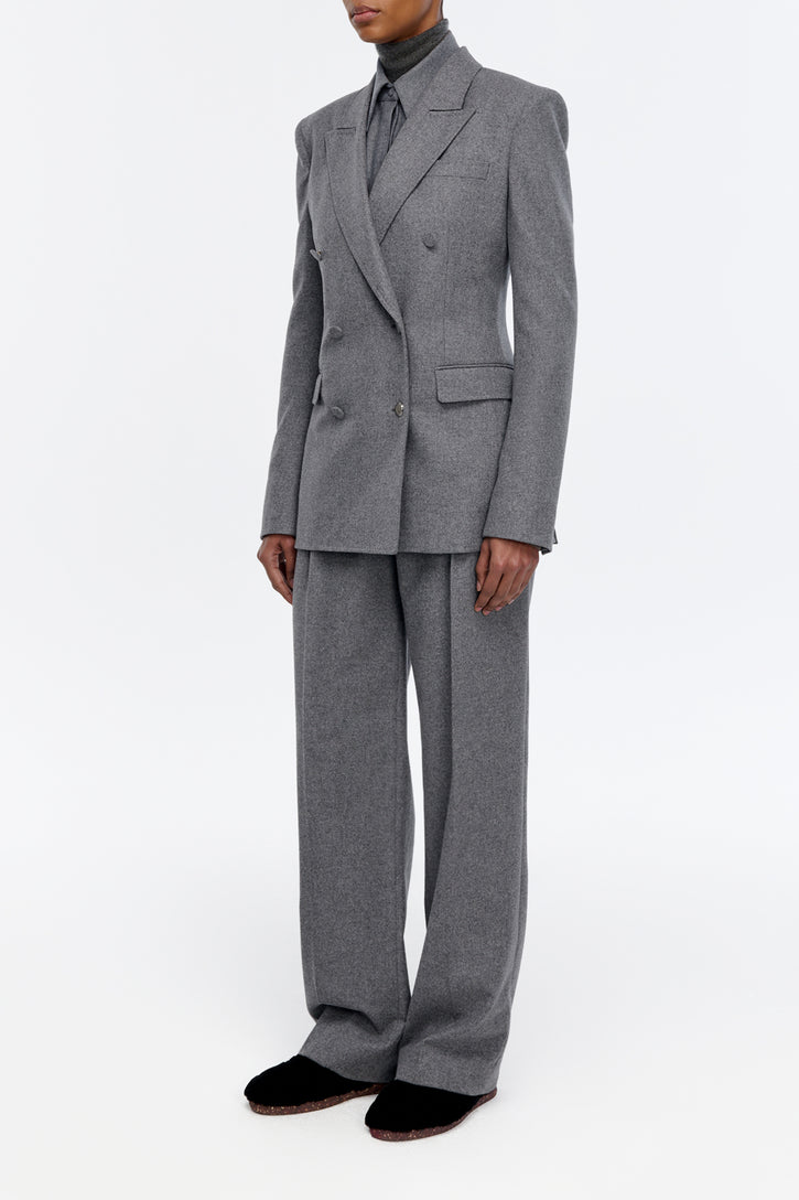 Henge Pant in Smoke Wool Cashmere Flannel