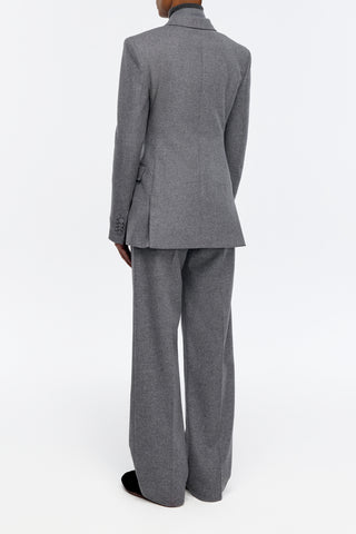 Gavin Blazer in Smoke Wool Cashmere Flannel