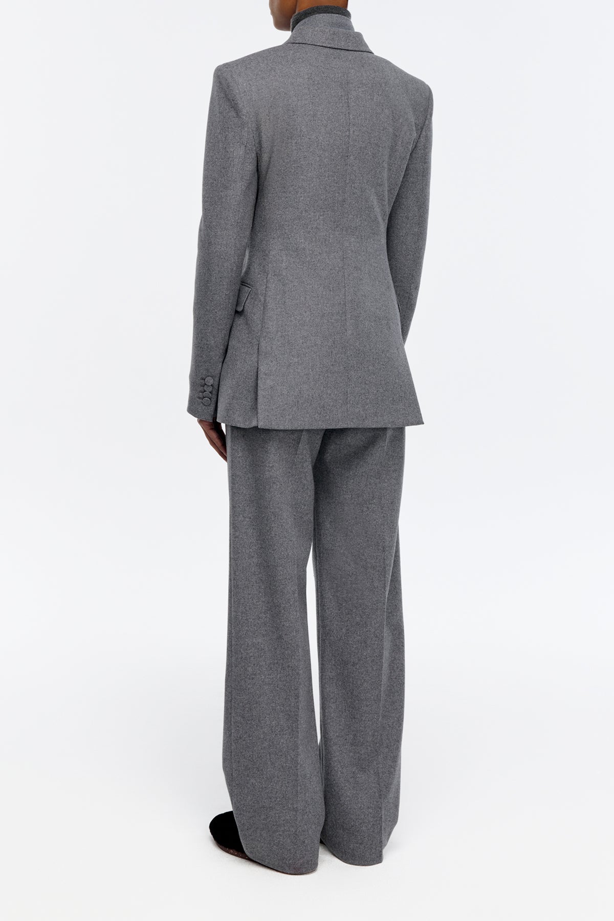 Gavin Blazer in Smoke Cashmere Wool Flannel