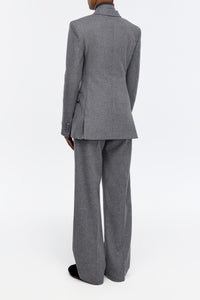 Gavin Blazer in Smoke Cashmere Wool Flannel