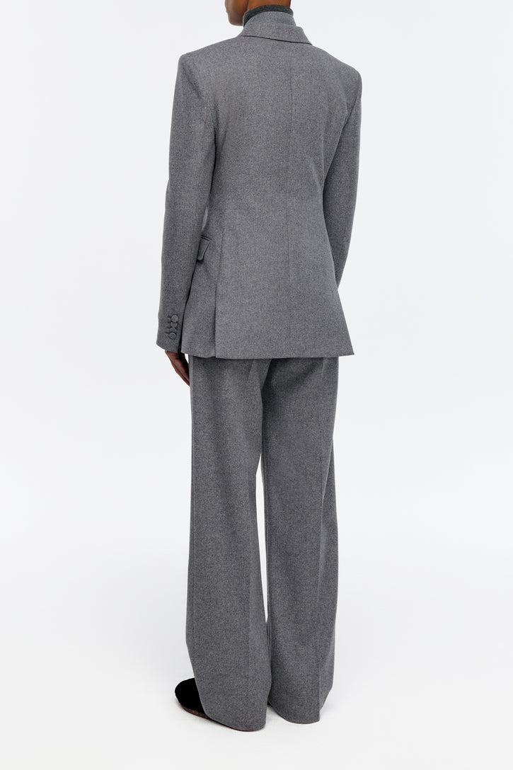 Gavin Blazer in Smoke Cashmere Wool Flannel
