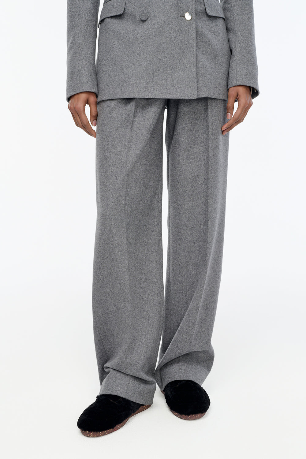 Henge Pant in Smoke Cashmere Wool Flannel