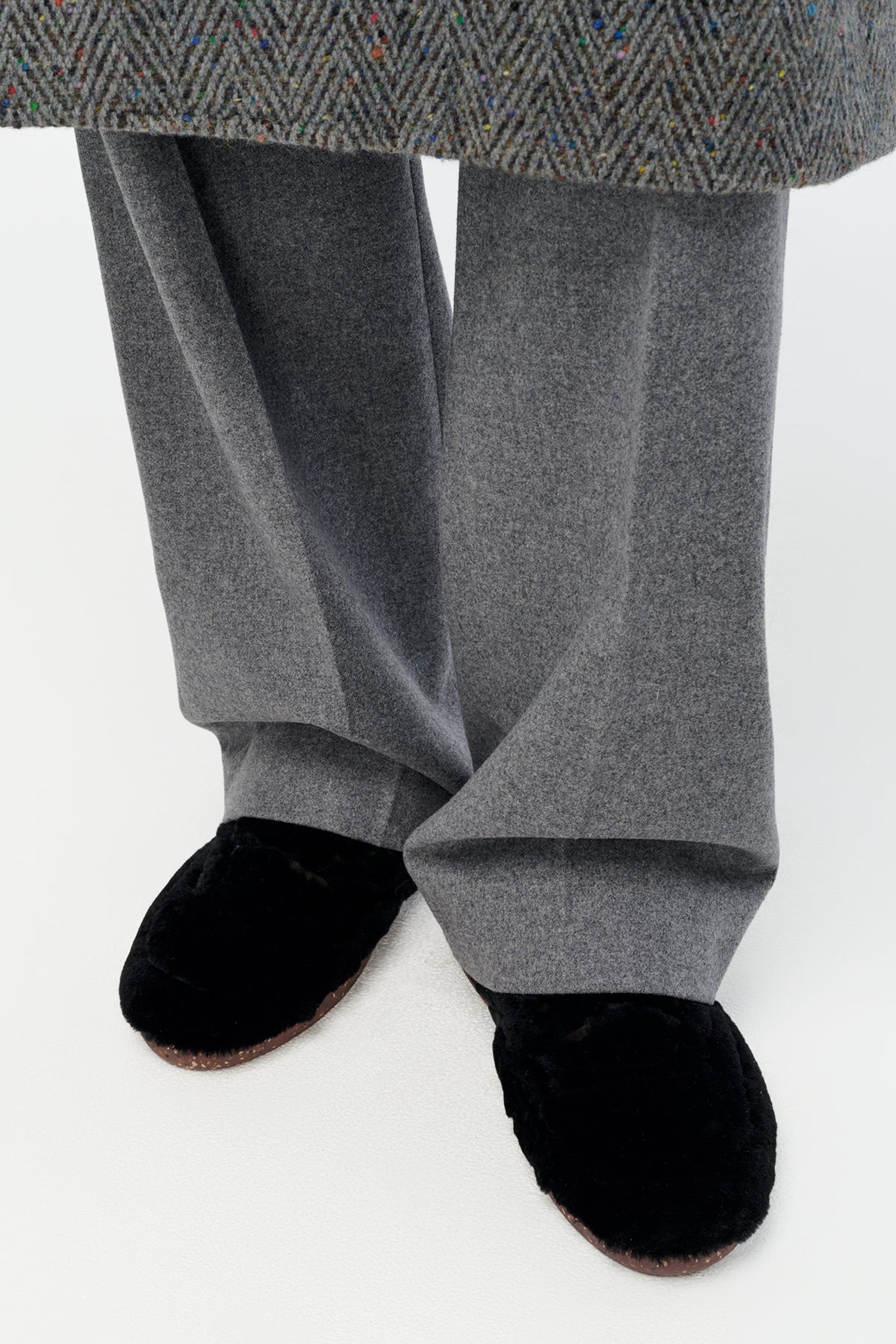 Ohio Sneakers in Black Shearling
