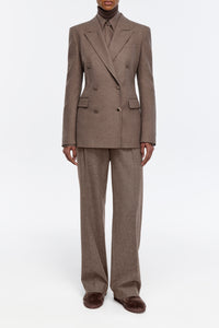 Gavin Blazer in Walnut Cashmere Wool Flannel