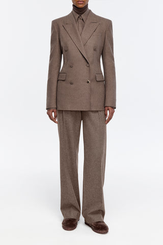 Gavin Blazer in Walnut Wool Cashmere Flannel