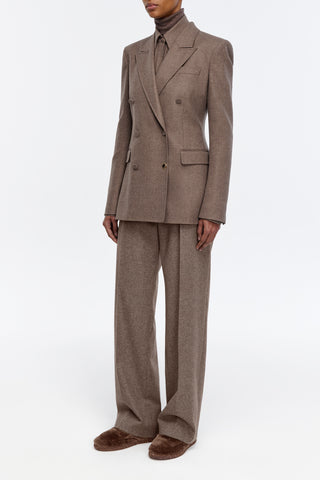 Gavin Blazer in Walnut Wool Cashmere Flannel