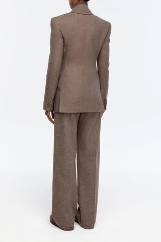 Gavin Blazer in Walnut Wool Cashmere Flannel
