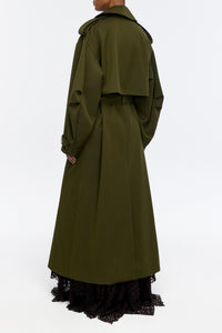 Tellus Coat in Olive Wool
