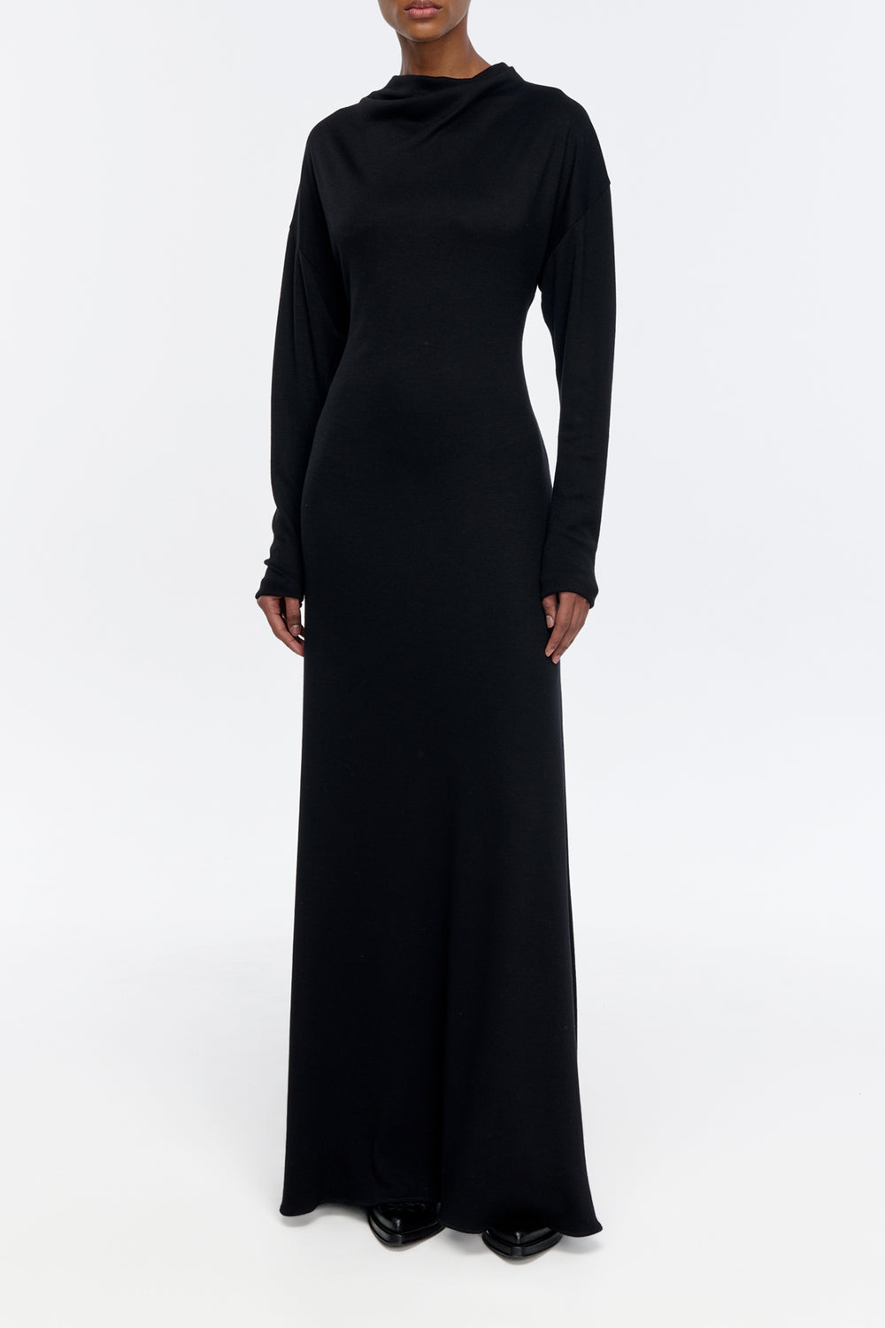 Hemera Dress in Black Cashmere Jersey