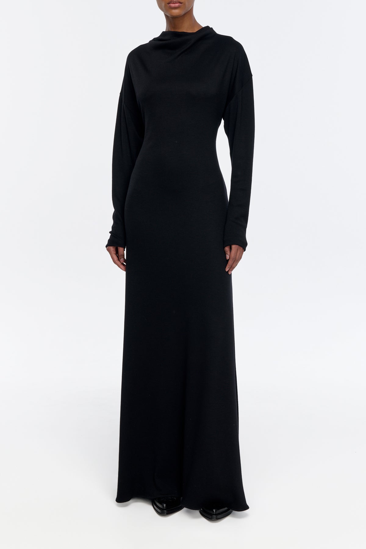 Hemera Dress in Black Cashmere Jersey