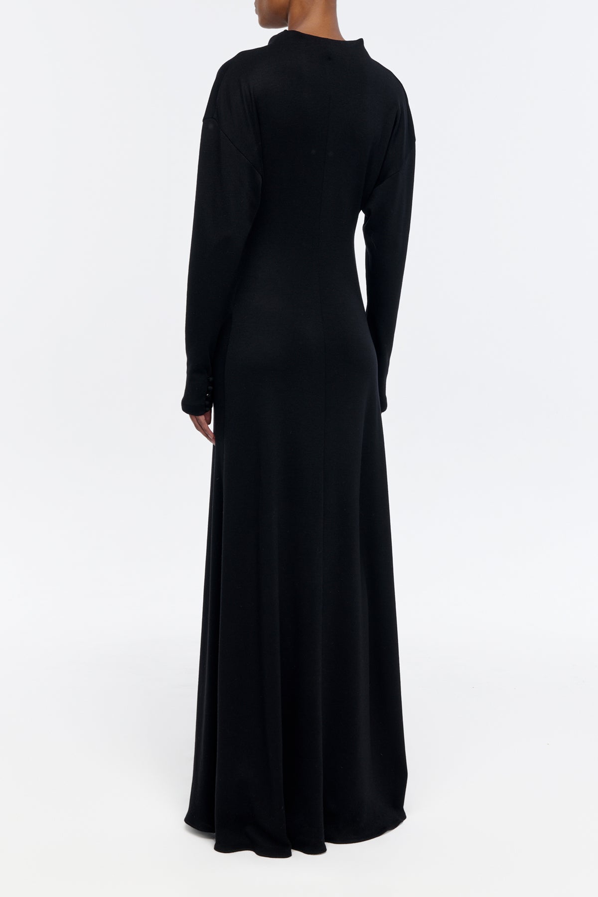 Hemera Dress in Black Cashmere Jersey
