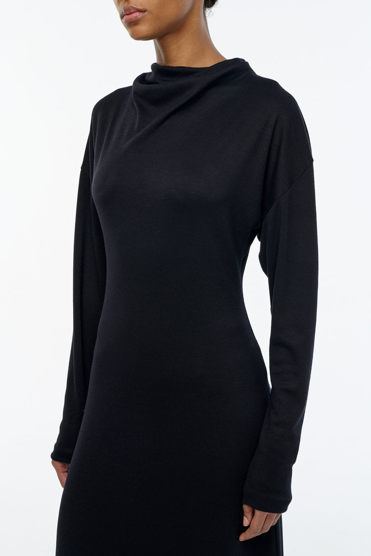 Hemera Dress in Black Cashmere Jersey
