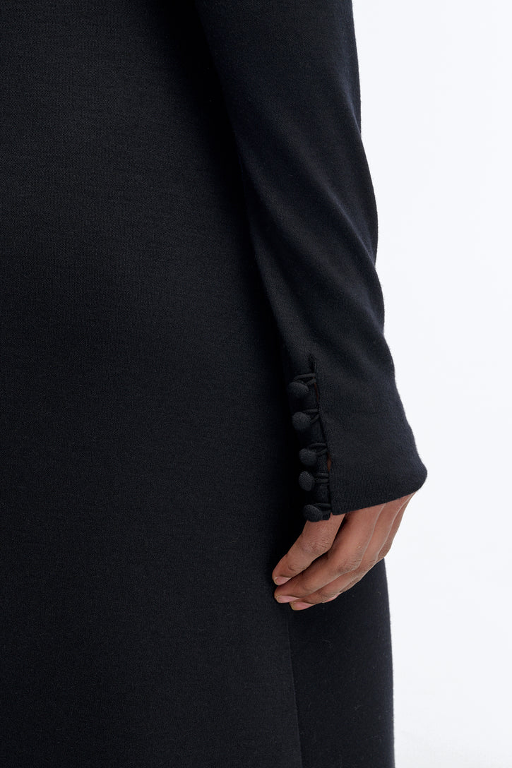 Hemera Dress in Black Cashmere Jersey