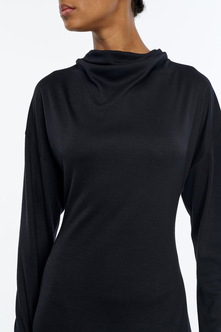 Hemera Dress in Black Cashmere Jersey