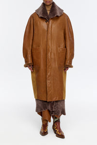 Arbor Coat in Cognac Vachetta Leather